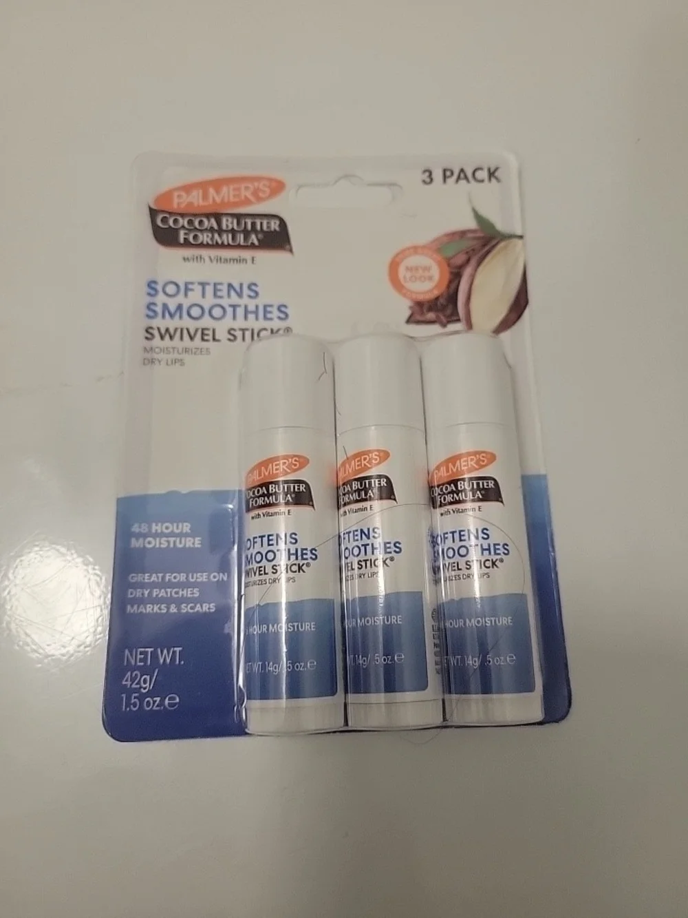 Palmer's Cocoa Butter Swivel Stick Lip Balm - White & Blue